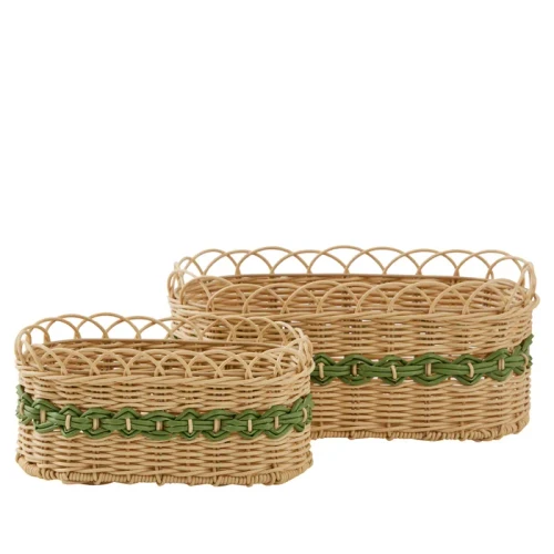 Bonita Woven Basket Trough Lrg