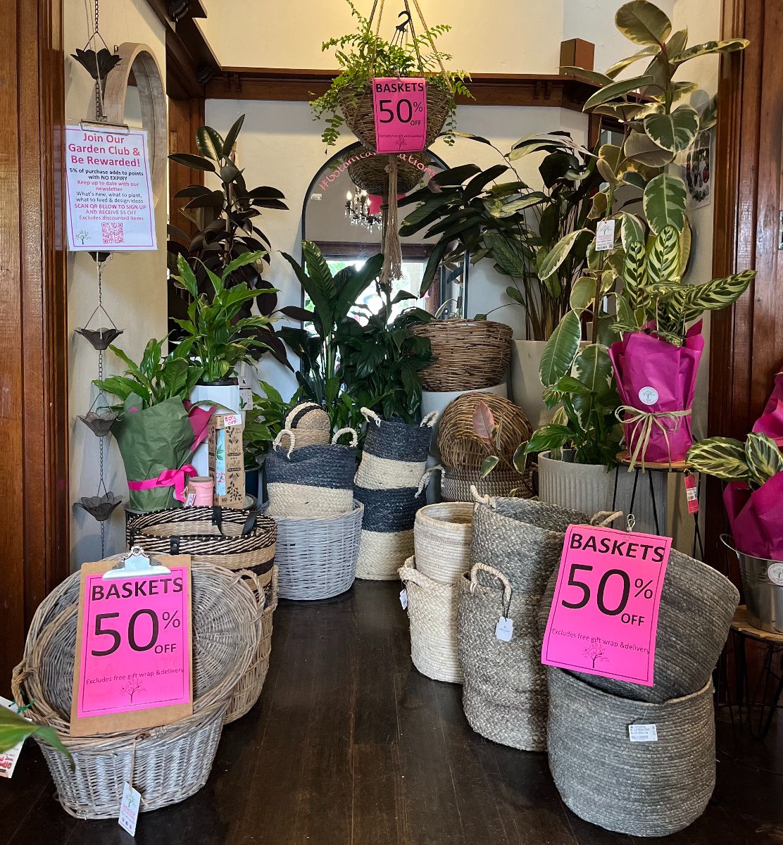 Pretty in Pinks + 50% OFF INDOOR BASKETS