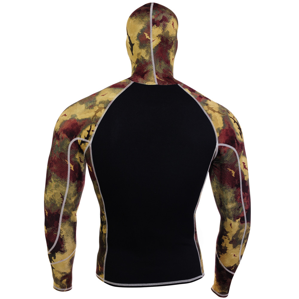 Ambush Rashguard, L/S, w/ HOOD, HH Camo, Green - HammerHead Webstore