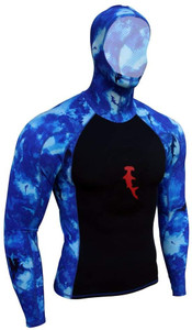 Ambush Rashguard, L/S, w/HOOD, HH Camo, Blue Ambush Rashguard, L/S, w/HOOD, HH Camo, Blue