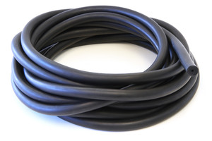 Rubber, 1/2" Black over Black, sold per foot
