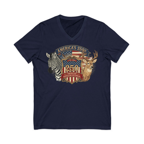 America's 250th Anniversary Patriotic Animal V-Neck Tee