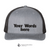 C112 Heather Grey and Black with Text only Embroidery