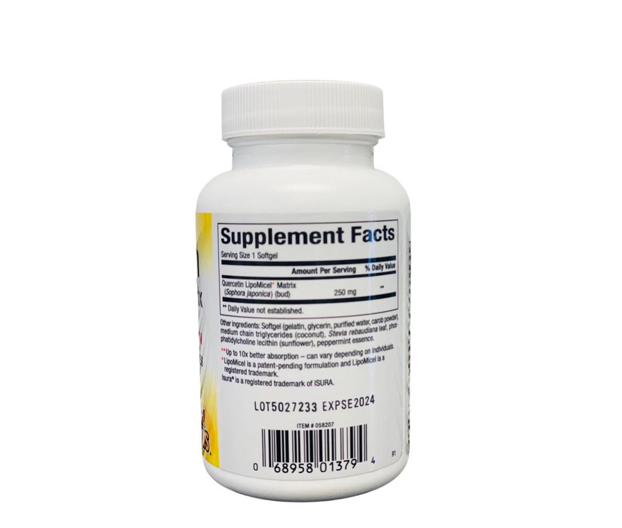 Natural Factors Quercetin  LipoMicel Matrix, 30 Liquid Softgels