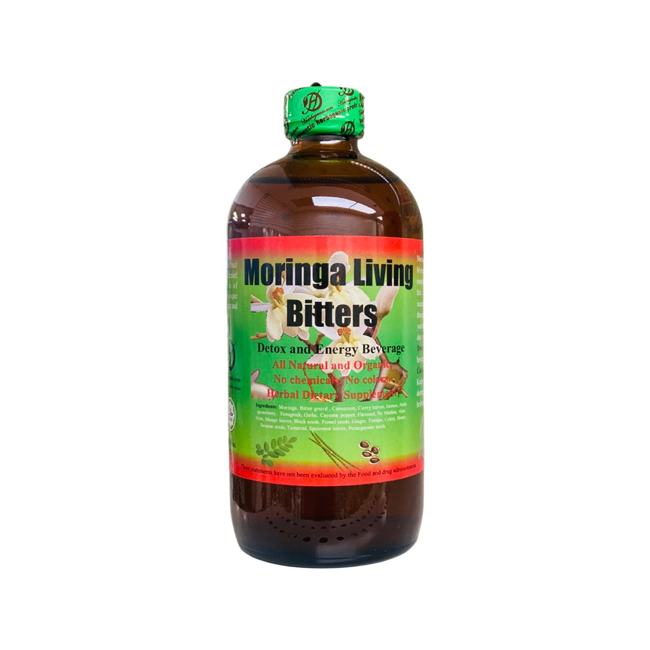 Herboganic Moringa Living Bitters 16 Fl Oz