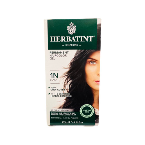 Herbatint Permanent Haircolor Gel 1N Black 135 mL