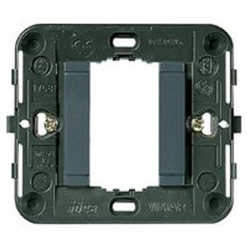 Grey square mounting frame with screws and claws. On a white background Grey square mounting frame with screws and claws. On a white background