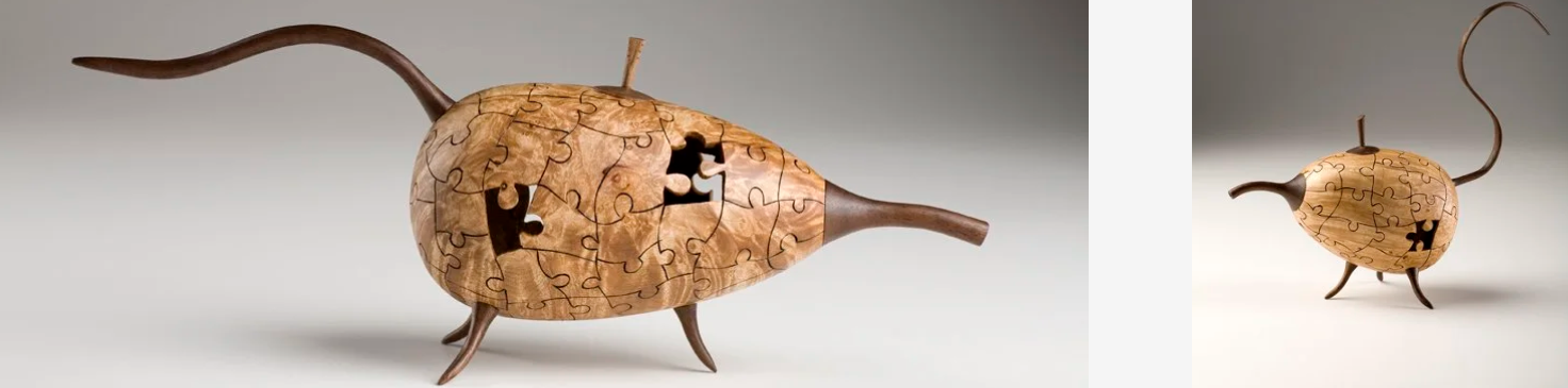 Art Liestman uses Cold-Bend Hardwood from Pure Timber LLC for spouts and handles on tea pots