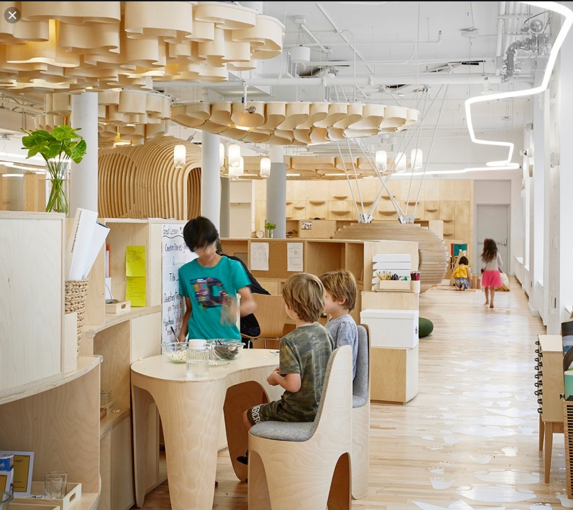 Bjarke Ingles BIG schoolhouse furniture by Pure Timber LLC for WeGrow