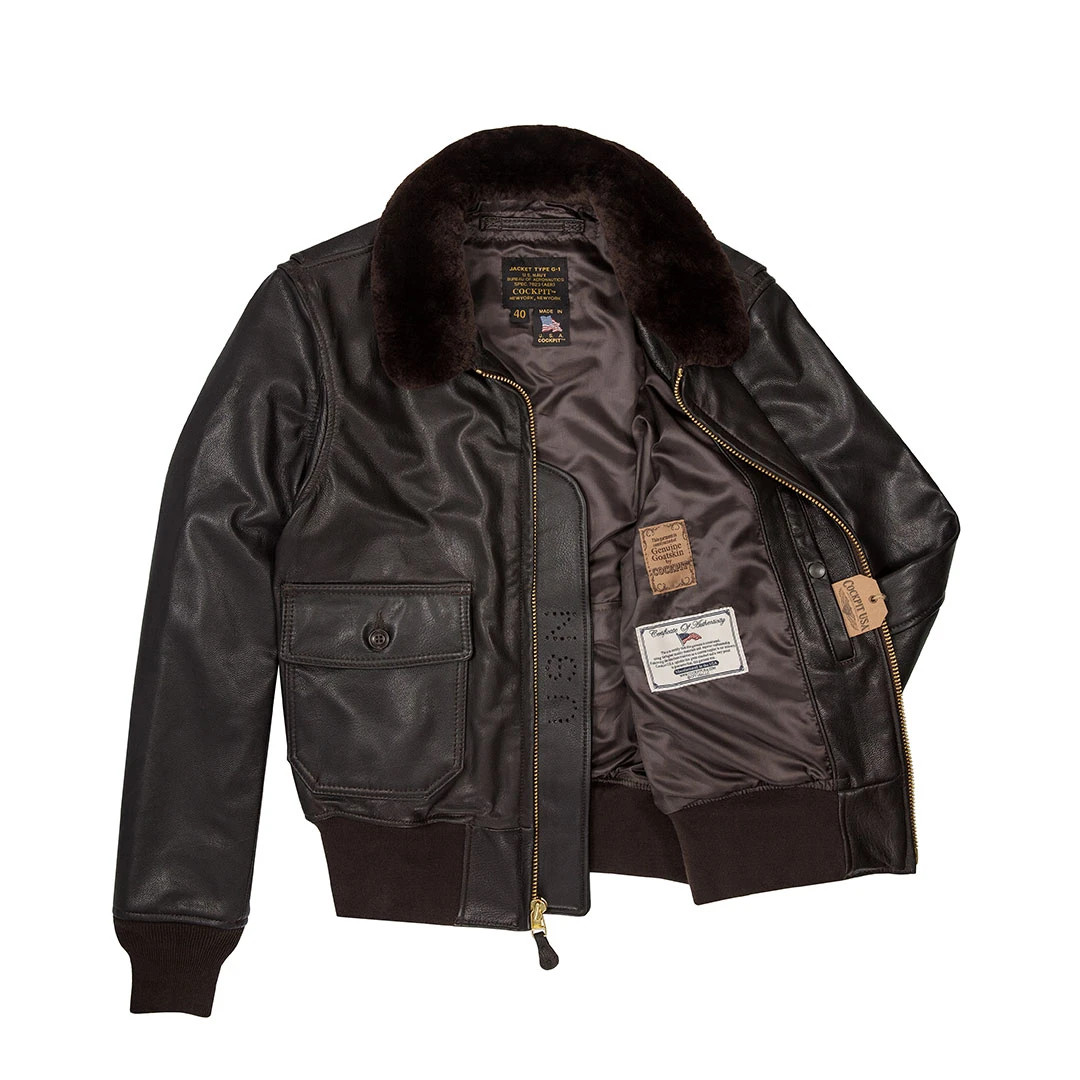 us navy leather jacket