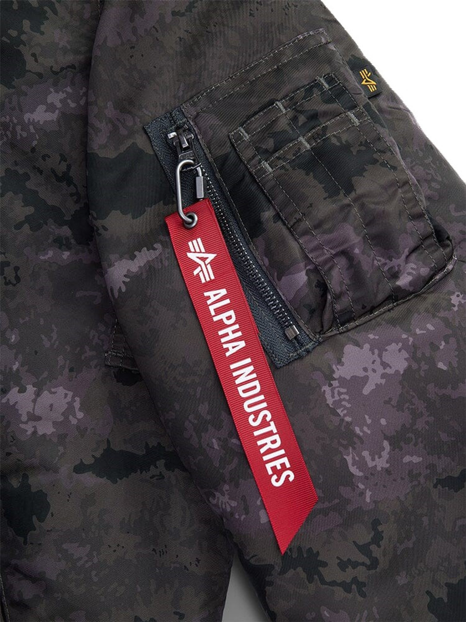 ALPHA alpha industries MA-1ジャケット　カモフラL Alpha Industries MA-1 フライトジャケット ブラック ウッド