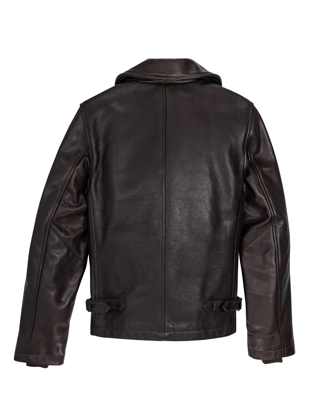 Cockpit USA caban court en cuir marron foncé fabriqué aux États-Unis