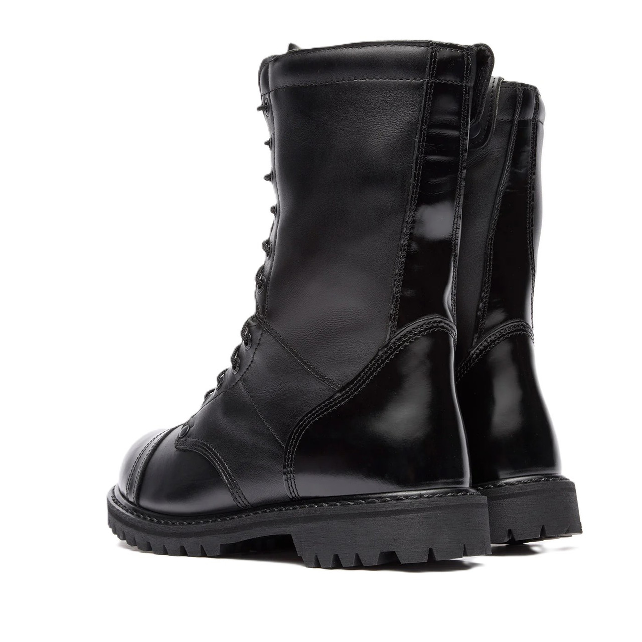 Bottes Militaires Noires En Cuir Faites Main Pour Homme – Style Randonneur – Taille UK 5 à 15