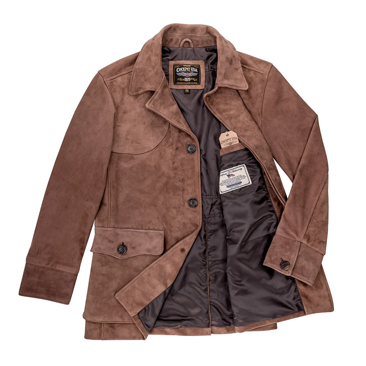 良品 COCKPIT USA ゴートレザートラッカージャケット　ビッグサイズ！ Explorer Jacket | Leather Adventure Jacket | Cockpit USA