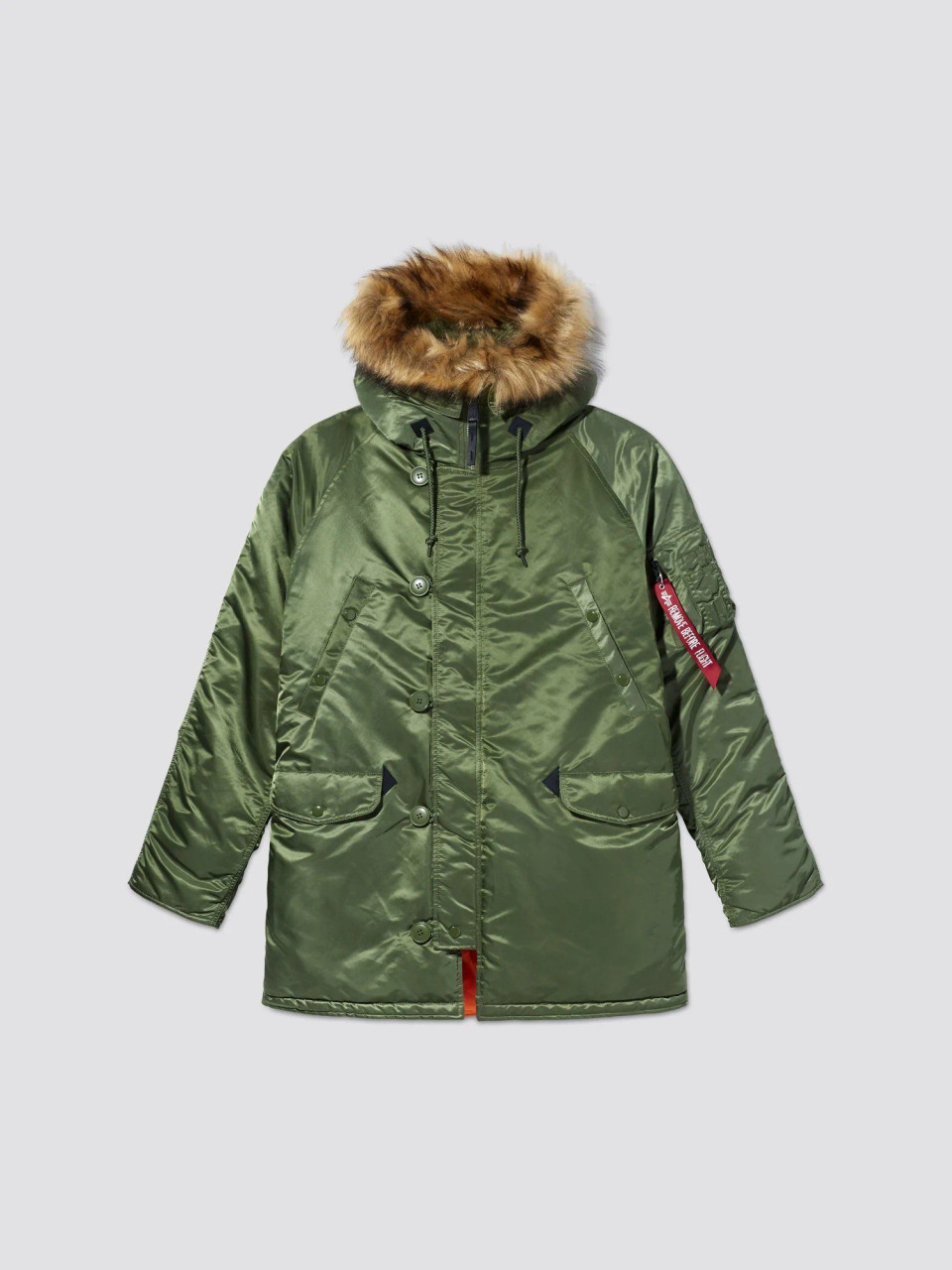 美品ALPHA INDUSTRIES N-3B タイトフィット カーキ XS-