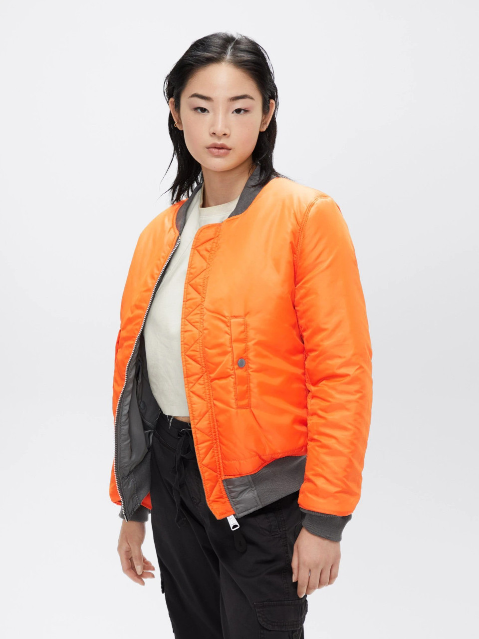 Alpha Industries レディース MA-1 フライト ジャケット 防寒