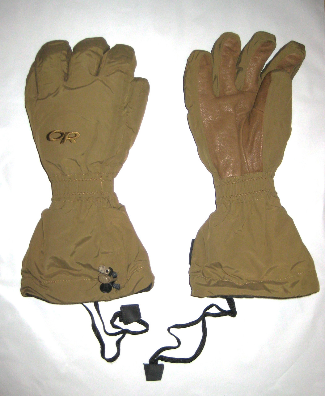 Outdoor Research Coyote Brown Firebrand Gloves Gore-tex USA Made