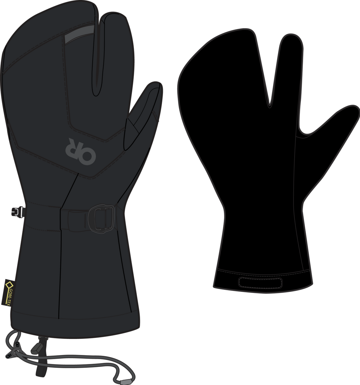 Outdoor Research Arete Modular Gore-Tex 3-Finger Gloves