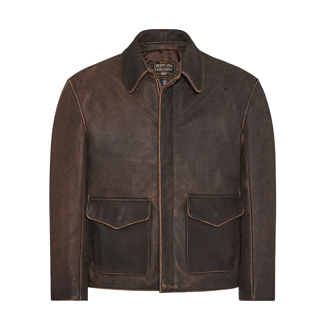 COCKPIT USA INCフライトジャケット　ベージュ　米空軍　Mサイズ Cockpit USA The Explorer Jacket Brown Proudly Made in the USA