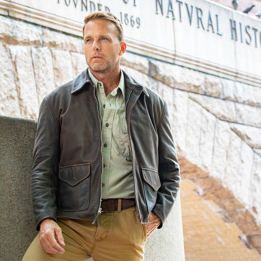 Cockpit USA The Explorer Jacket Brown Proudly Made in the USA