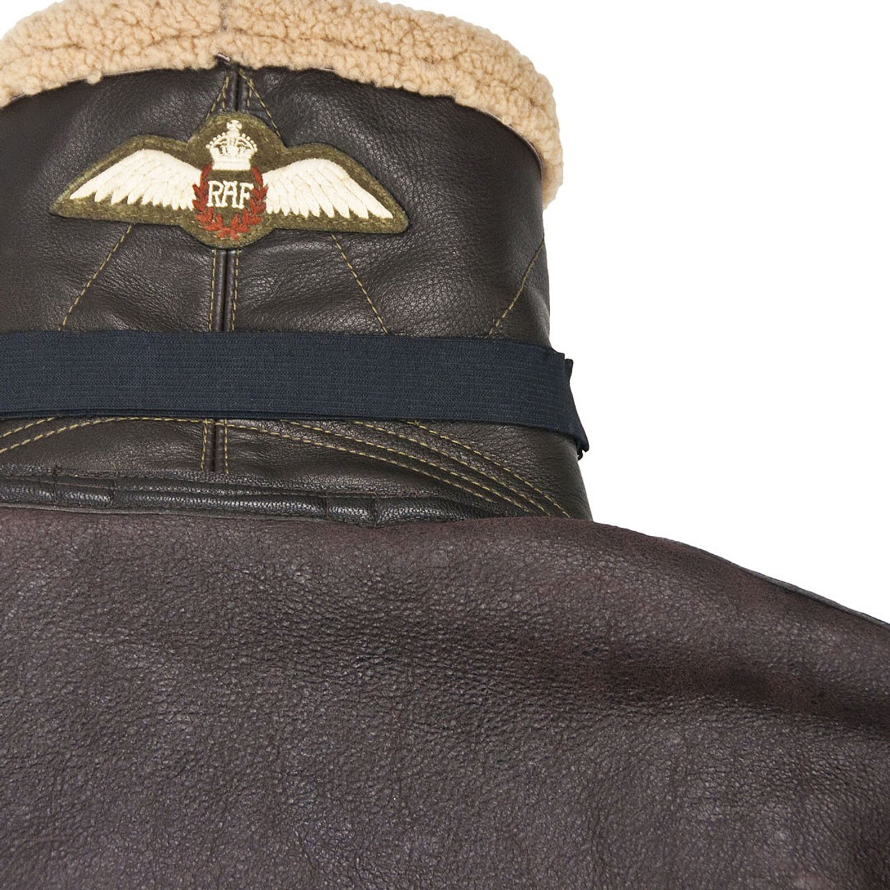 Men RAF Dark Brown Fighter Bomber Jacket / Brando Real Leather 