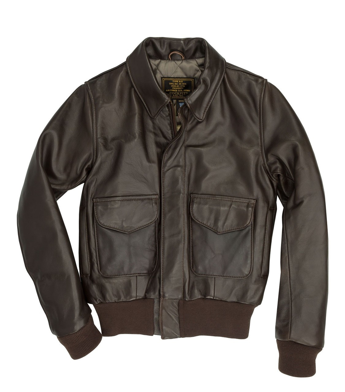 Cockpit USA Women's WASP A-2 Flight Jacket Brown or Black USA Made