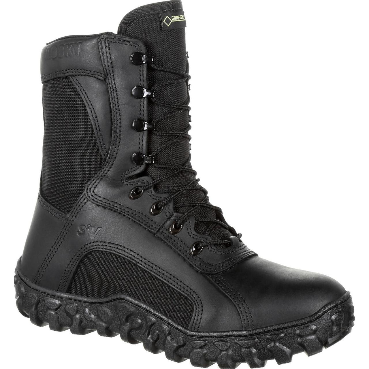 rocky black work boots