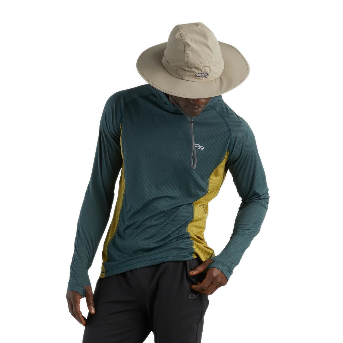 Casquette Outdoor Research Sun Runner Grande - Kaki, UPF 50+, Légère En Nylon