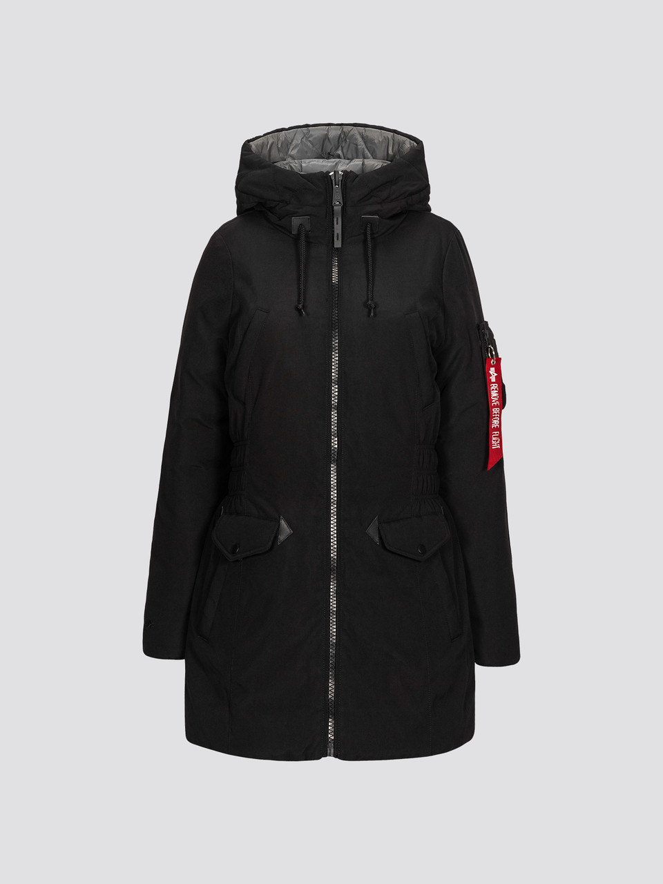 Alpha industries sales parka black