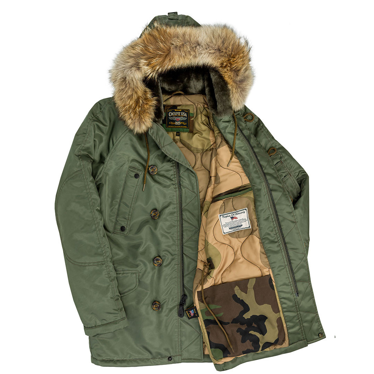 Sage USA Parka N-3B Cockpit Green Made USA