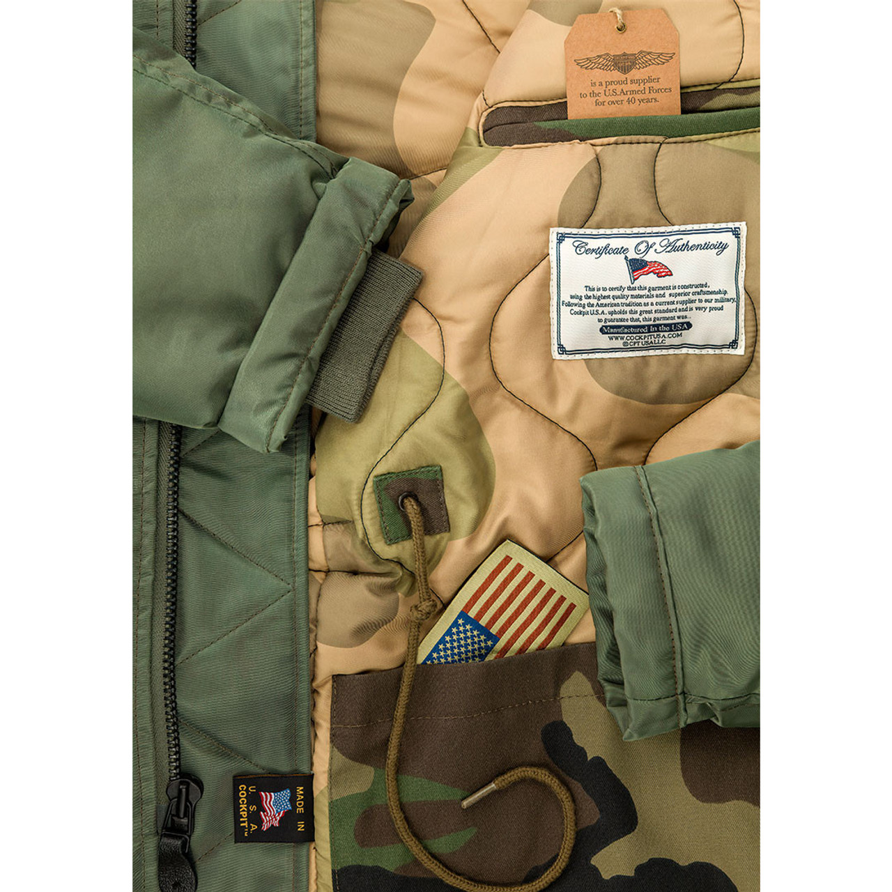 Cockpit USA N-3B Parka Sage Green USA Made