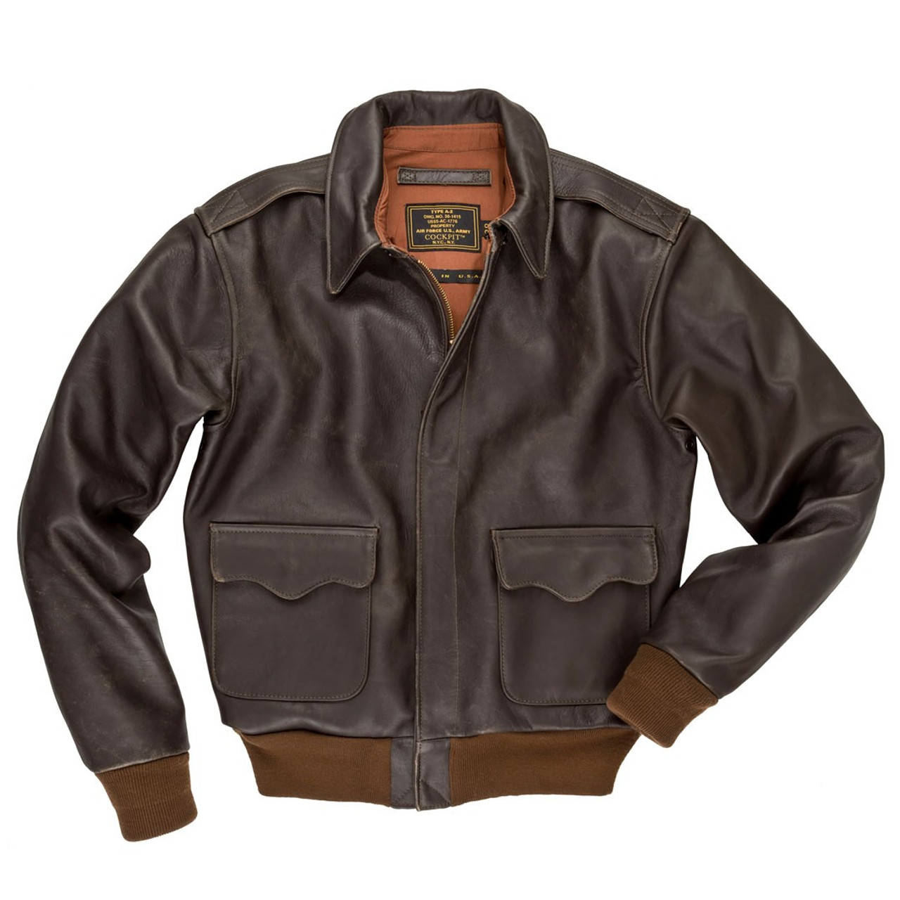 Cockpit USA 40th Anniversary A-2 Flight Jacket Brown USA Made