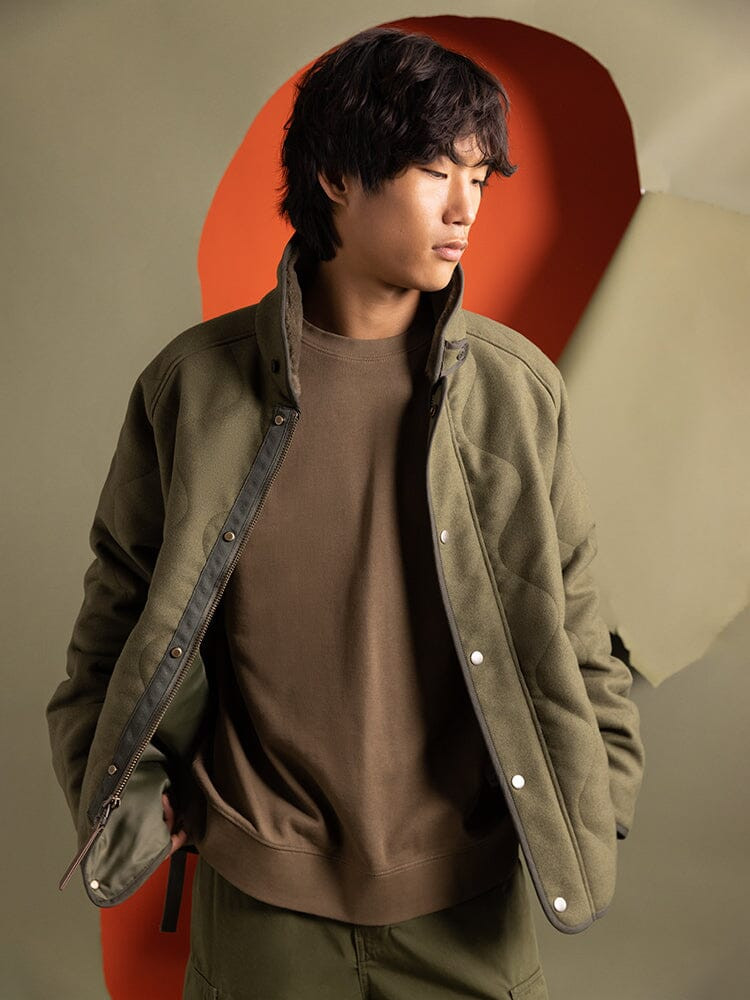Alpha Industries ウール デッキ ジャケット OG グリーン
