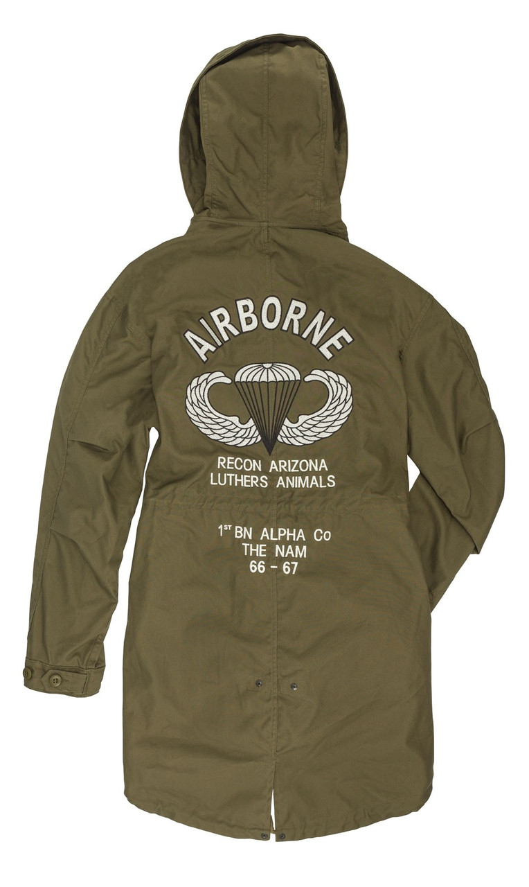 キャン助　アナトミカ　ミリタリー　Pコート　コモリ　オーラリー Cockpit USA Airborne Embroidered Fishtail Olive USA Made