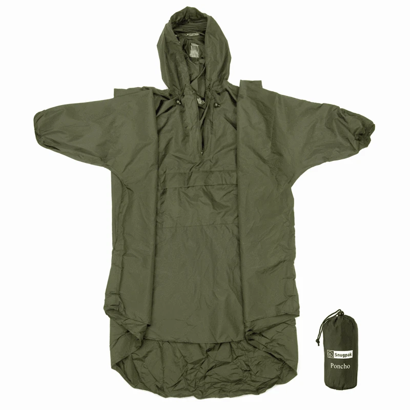 Snugpak Enhanced Patrol Poncho Olive Green, Coyote or Black