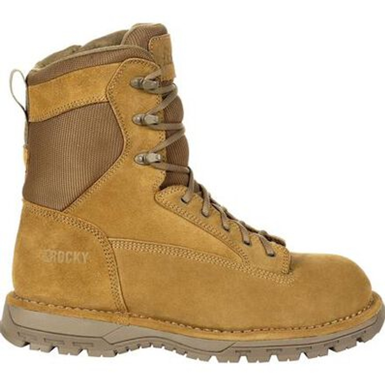 Rocky Portland 8 Inch Side Zip Composite Toe Public Service Boot Coyote ...