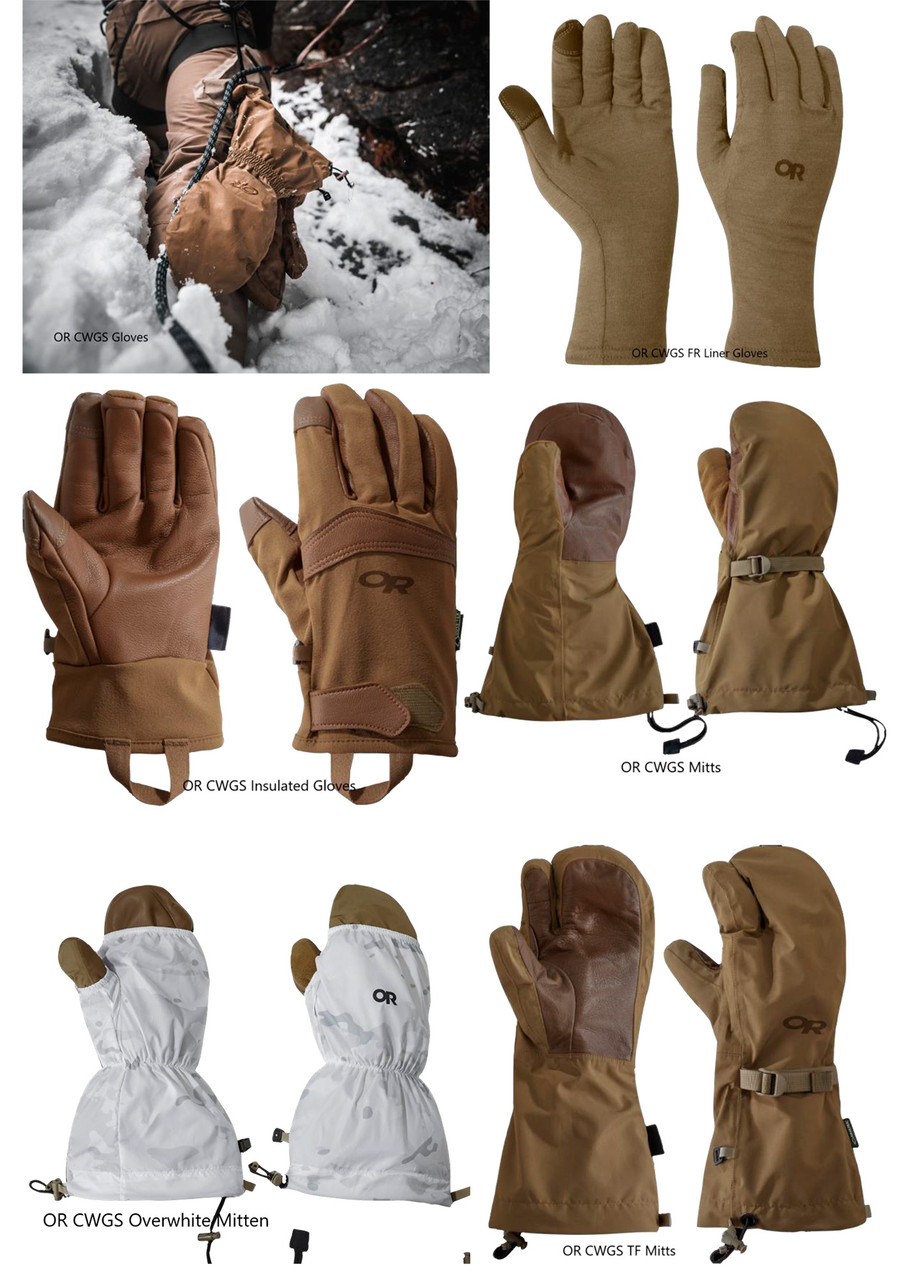 Outdoor Research CWGS Insulated Gloves Coyote Brown USA Made