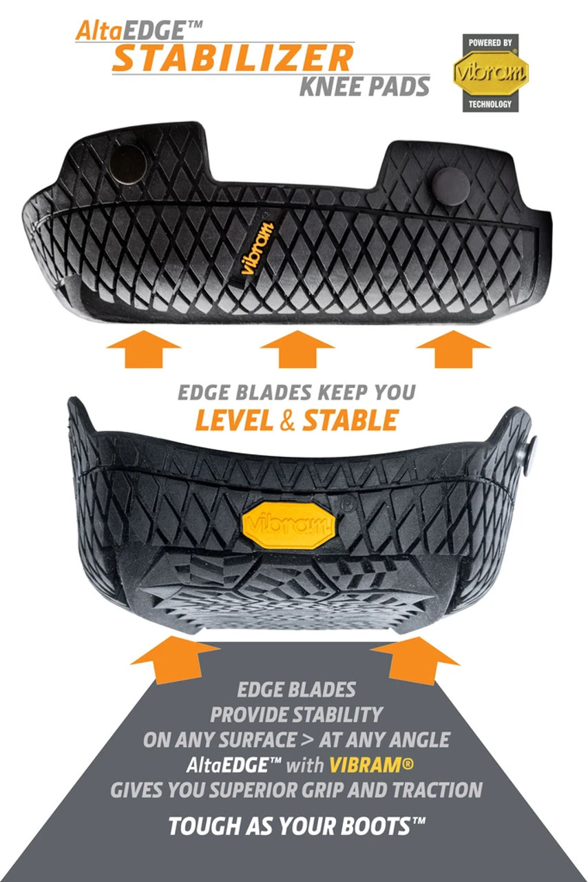 Alta Industries AltaEDG STABILIZER Knee Pad with VIBRAM Black