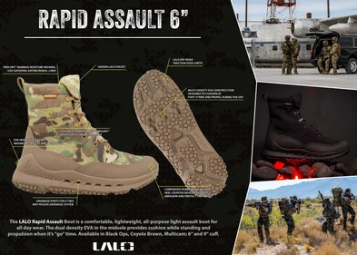 新品 LALO RAPID ASSAULT 6 ミリタリーブーツ110 29cm RAPID ASSAULT 6