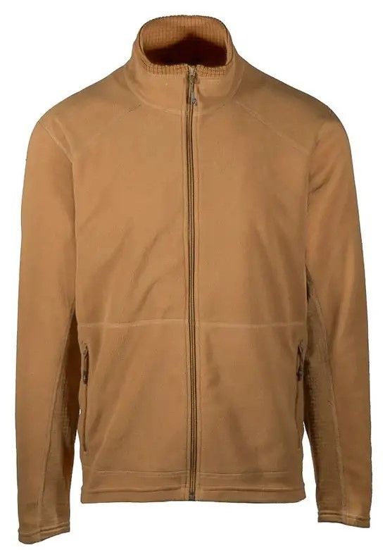 BEYOND A3 RA Fleece Polartec Wind Pro Jacket Full Zip Coyote Brown
