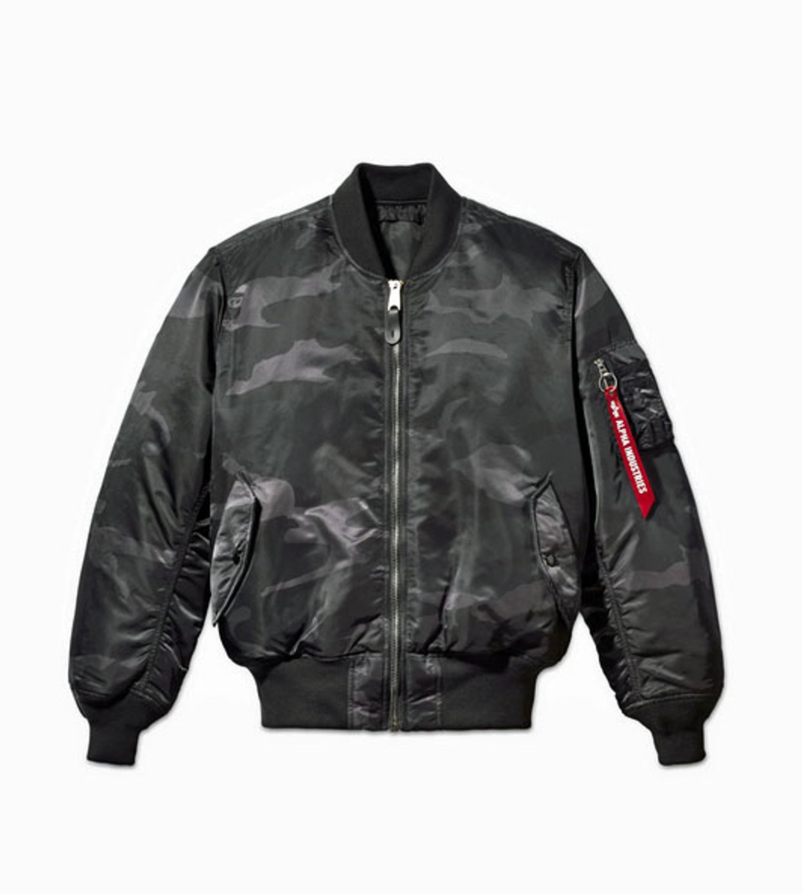 Alpha Industries Mens Jacket MA-1 Flight Jacket Bomber reversible black  green