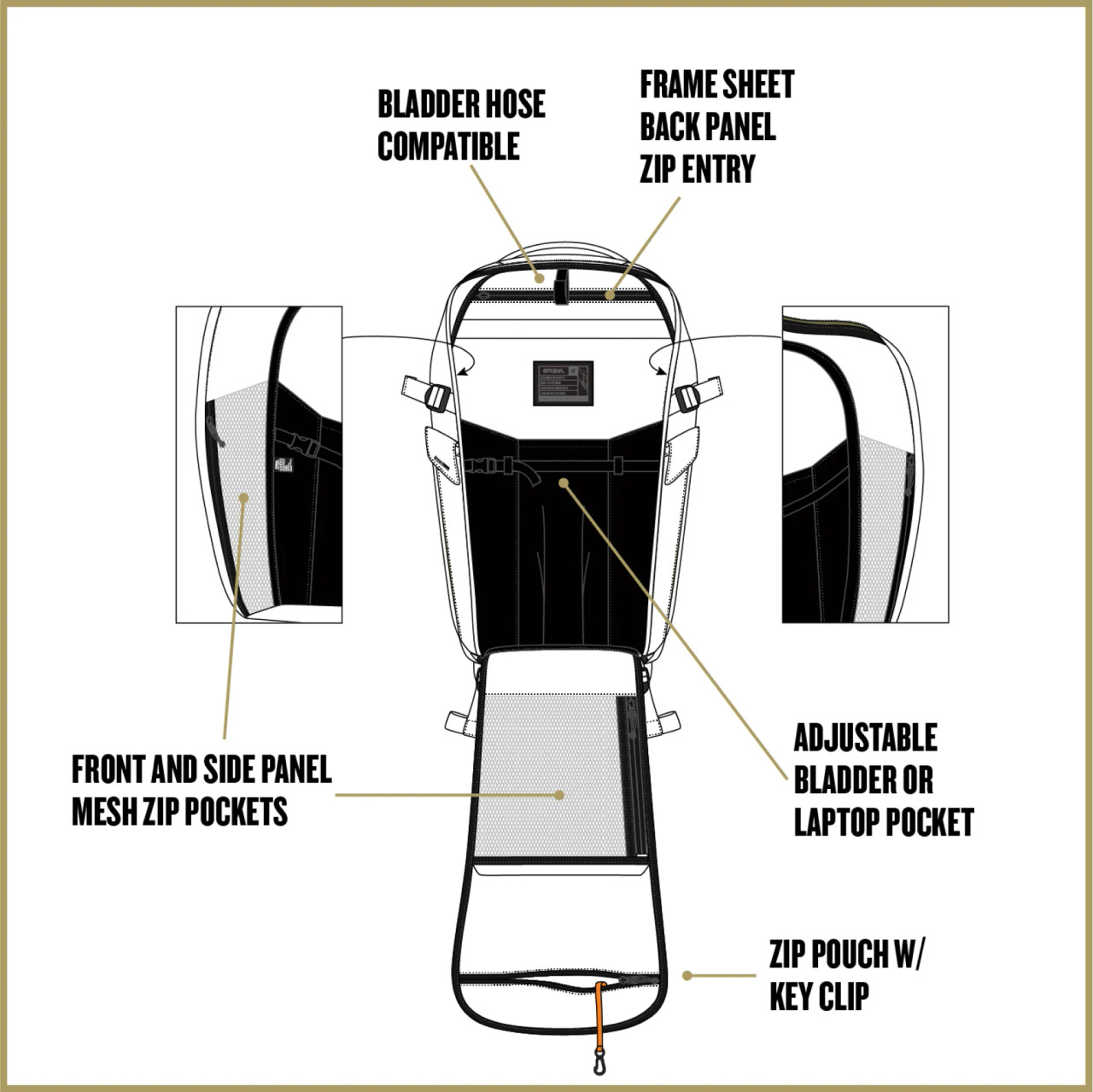 Backpack Spec Part Grayl Mission EXP Backpack 35 Liters