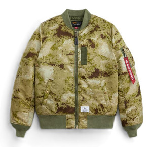 Alpha Industries MA-1 Mod Bomber Jacket Green Blur Camo Alpha Industries MA-1 Mod Bomber Jacket Green Blur Camo