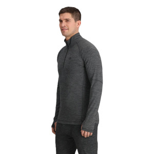 Outdoor Research Men's Alpine Onset Merino 150 Quarter Zip Black Heather Outdoor Research Men's Alpine Onset Merino 150 Quarter Zip Black Heather