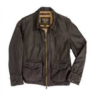 Cockpit USA Division Commander’s Leather Tanker Jacket Brown Cockpit USA Division Commander’s Leather Tanker Jacket Brown