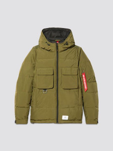Alpha Industries Hooded Puffer Jacket Dark Green Alpha Industries Hooded Puffer Jacket Dark Green