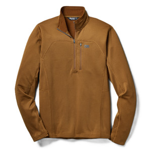 Outdoor Research Men's Vigor Grid Fleece Half Zip Pecan