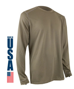 XGO Phase 1 Performance Lightweight Long Sleeve Crew Tan 499 USA Made XGO Phase 1 Performance Lightweight Long Sleeve Crew Tan 499 USA Made