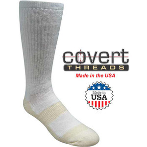 Covert Threads Fire Retardant Natural Men's Boot Socks USA Made