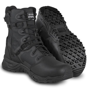 Alpha Fury 2.0 8 Polishable Toe Side Zip Boot Black